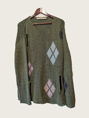 THE OPEN PRODUCT - Cut-out argyle knit - Sz 3
